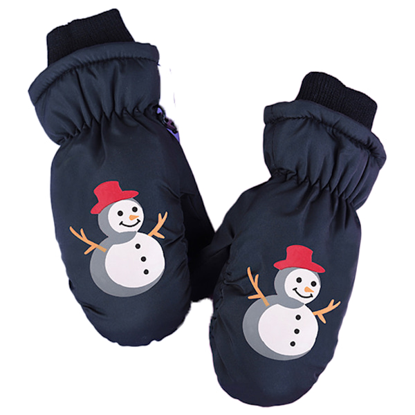 Barnhandskar med tre lager tjock fleece varma,