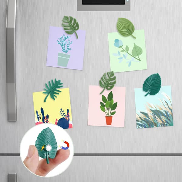 Kylskåpsmagneter, Monstera Plant Kylskåpsmagneter Dekorativa, 12 st