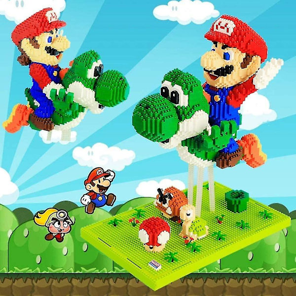 Super mario luigi block pussel 3d karaktär byggstenar