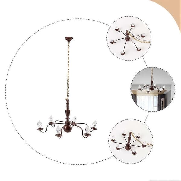Miniature loftslampe Lille lysende loftslampe Sandbord Bygning DIY Materiale