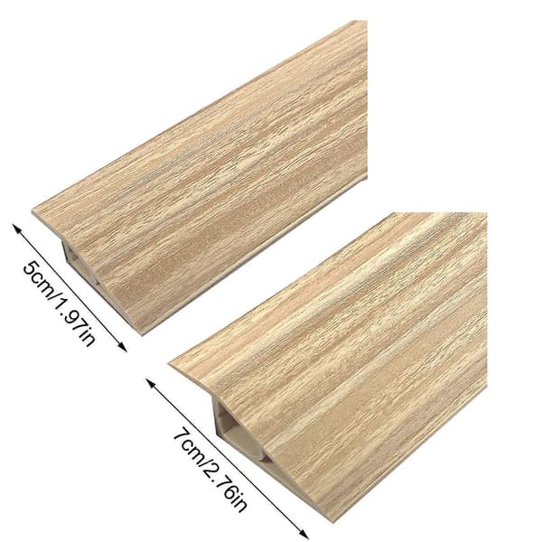 1/1,5CMx100CM PVC Terskelrampe Selvklebende Gulvovergangslist Sklisikker Døråpninger Teppeflis Overlappende Kantreduserer