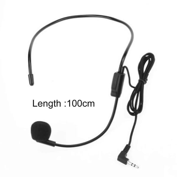 Kablet mikrofonheadset 3,5 mm klar lyd Plug And Play justerbar vinkel forelæsningsmikrofon til konferencesnakundervisning