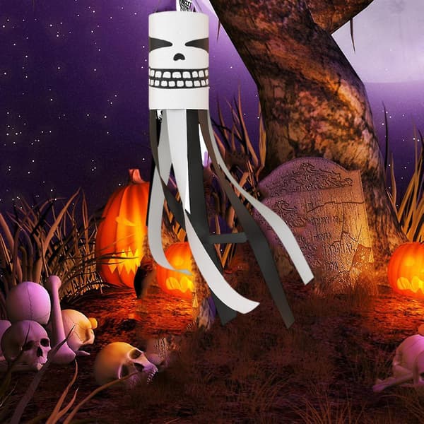 Utmärkt Halloween flagga prydnad klar textur Halloween