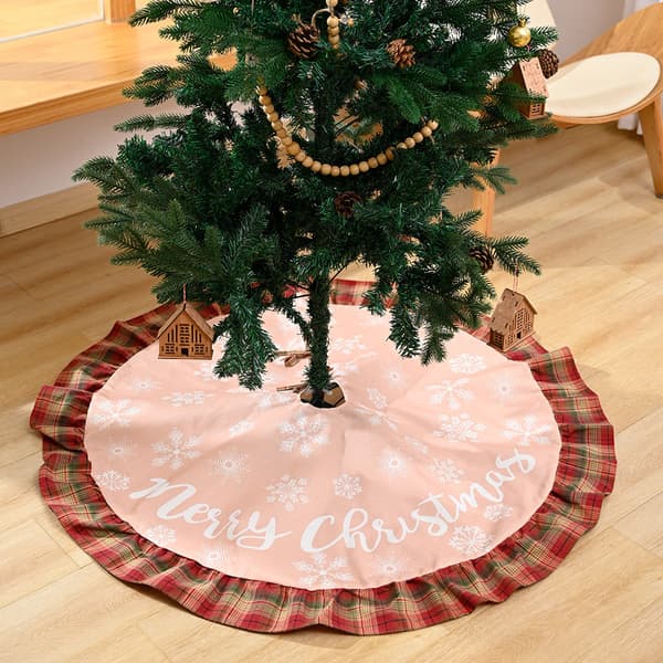 Julgransmatta i säckväv, julgransmatta i buffelrutigt mönster