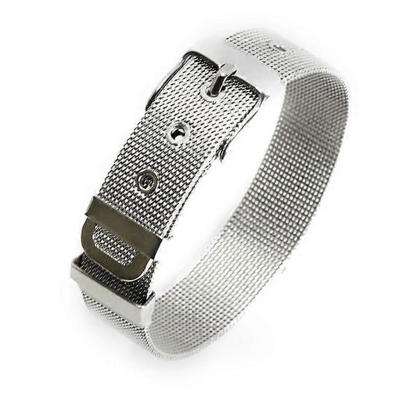 1 st Herr Biker Rostfritt Stål Mesh Kedja Spänne Armring Manschettarmband, 12*235mm