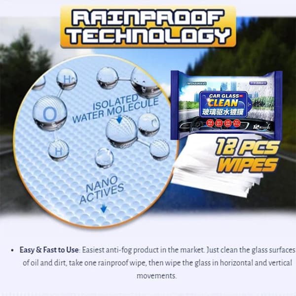 12st Bil Anti-dim Wipes Vindruta Backspegel Supply Rainp Multi-colorA Rainproof