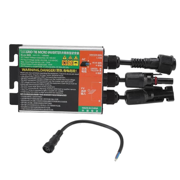 GMI Grid Tie Micro Inversor Solar PV alumiiniseos IP55 monisuojaus 20x7.7x3.6cm 120L