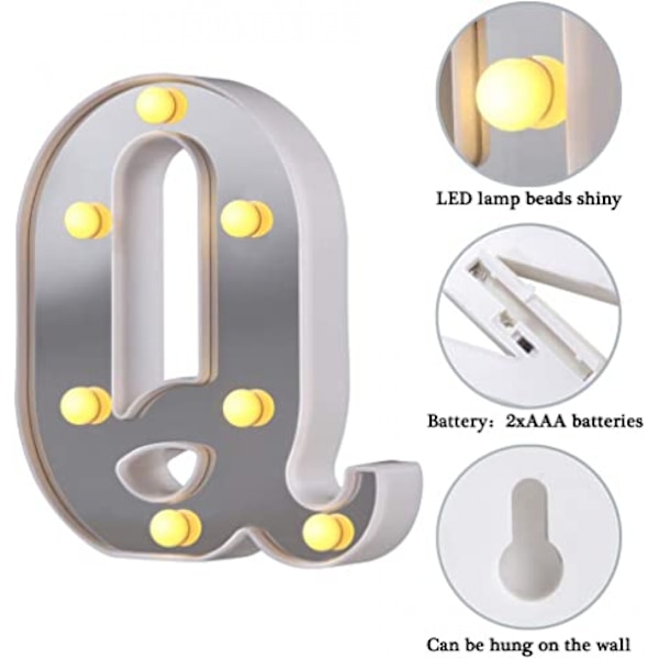 LED Marquee Letter Lights 26 Alphabet Light Up Let