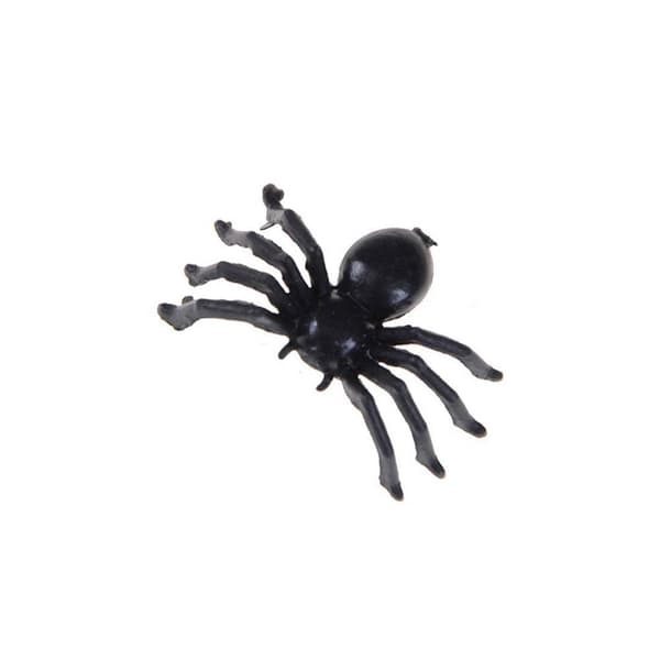 Flexibel plastsimulering spindlar Toy Joke Scream AU Halloween black 1.5*1CM