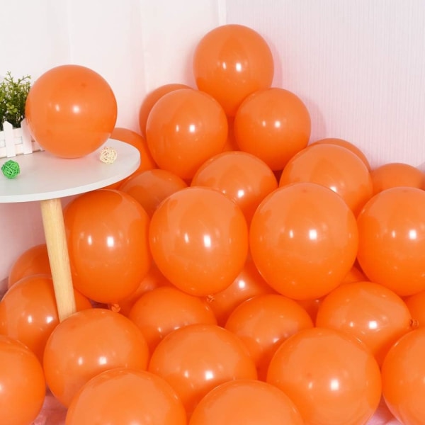 100 st Orange festballonger 10 tums orange ballong Halloween latex