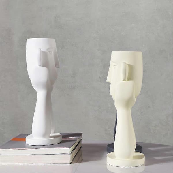 Sukkulentpotter Hodebyste Skulptur Statue Vase Harpiksfigur