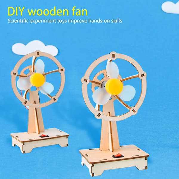 Kreativ DIY liten vifte i tre, kjølende liten viftepynt