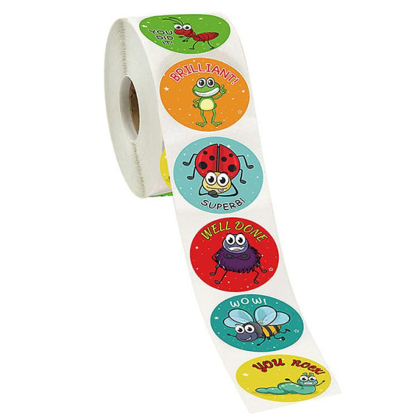 3X500kpl joulu tarrat rullatarrat 1,5 tuumaa 38mm lasten lelu paperitavara hyönteis koriste lahja