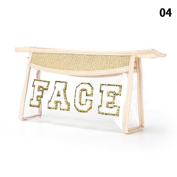 Genomskinlig PVC-necessär Patch Brevväska Vattentät PVC-väska 05