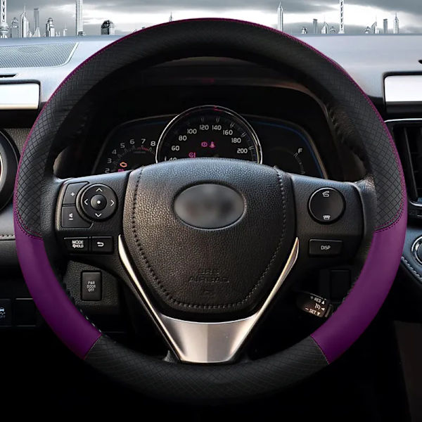 (Lila)PU läder Car Styling Cover för Toyota Corolla Avensis Yaris Rav4 Hilux Auris 2013 2014 2015 Biltillbehör Purple