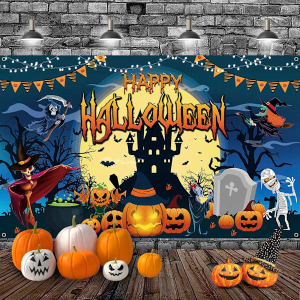 Halloween bakgrundsdekoration - skrämmande skräcktema