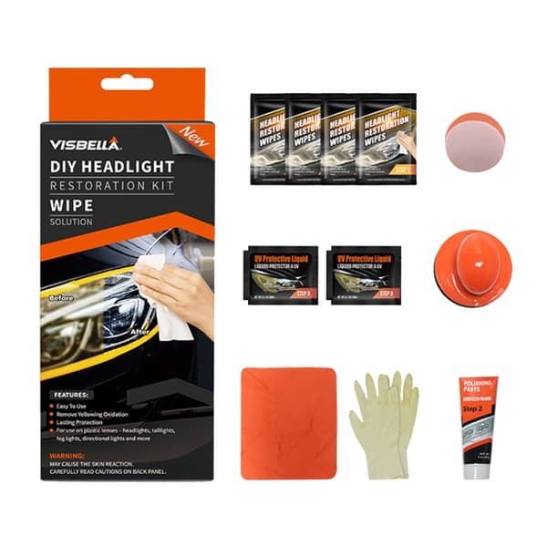 Reparationssæt til bilforlygter DIY Light Repair Kit Gendan oxidation null - Wipes