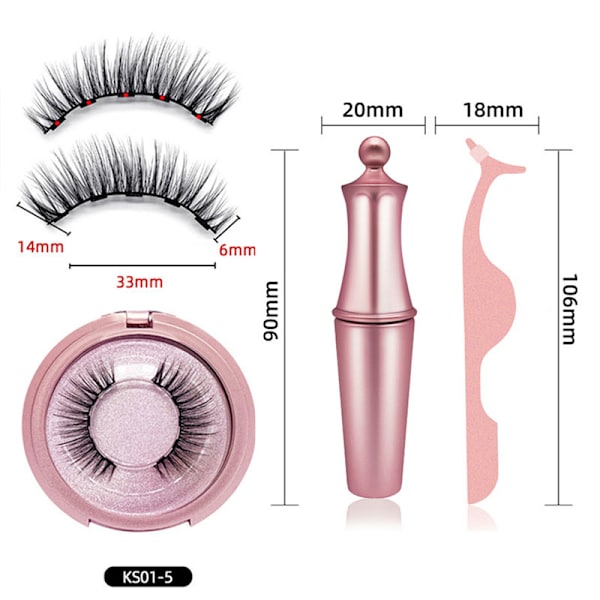Magnetiska ögonfransar kit limfritt med muka lösögonfransar Återanvändbara naturliga ögonfransar j
