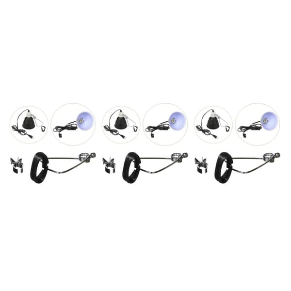 1/2/3 metall reptil värmelampa Clamp Fixture Värmestöd bas 3Set