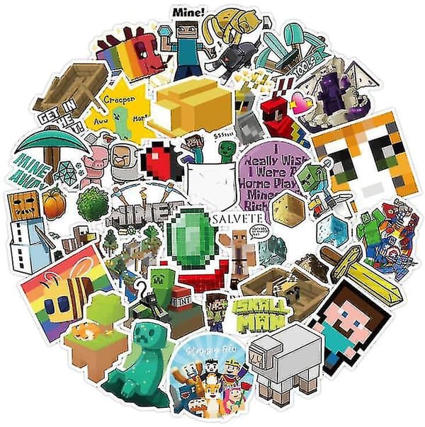 Minecrafted Design Stickers Blå Diamantsværd Dejlig