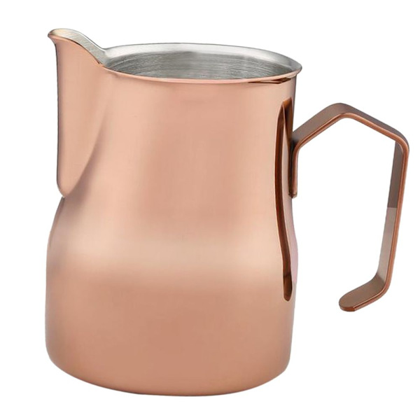 Rustfri melkekanne melkeskummer blomsterkopp 750ml roségull