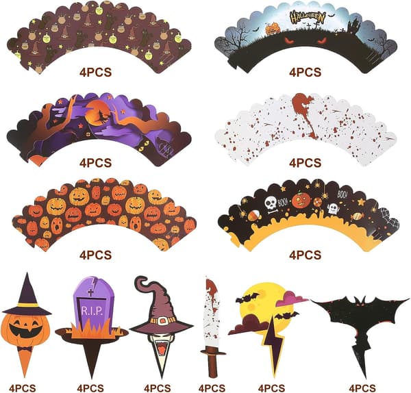 Halloween Cupcake Dekorationer Halloween Cupcake Toppers