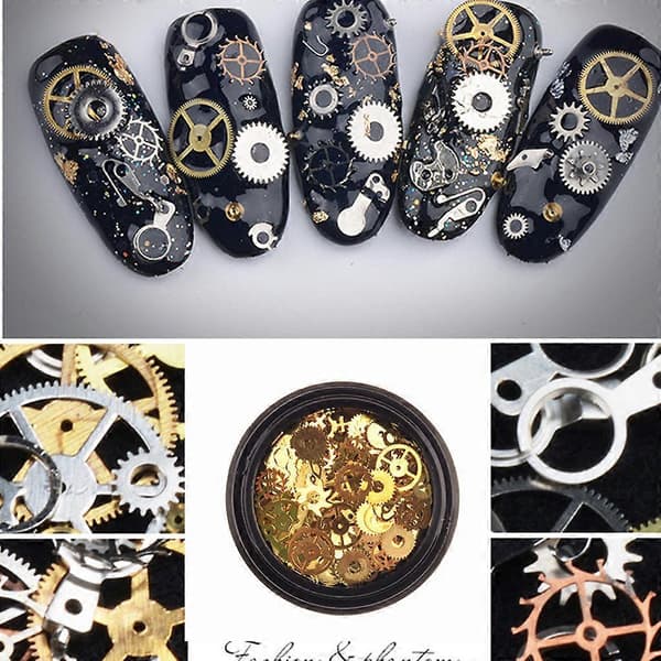 Sekalaiset Steampunk-hammaspyörät, hartsitäytteet, korujen valmistus, epoksihartsitarvikkeet