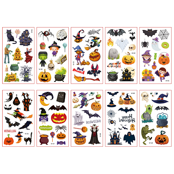 Tatuointi lapsille, Halloween-tatuoinnit, vedenpitävä lapsille style 1