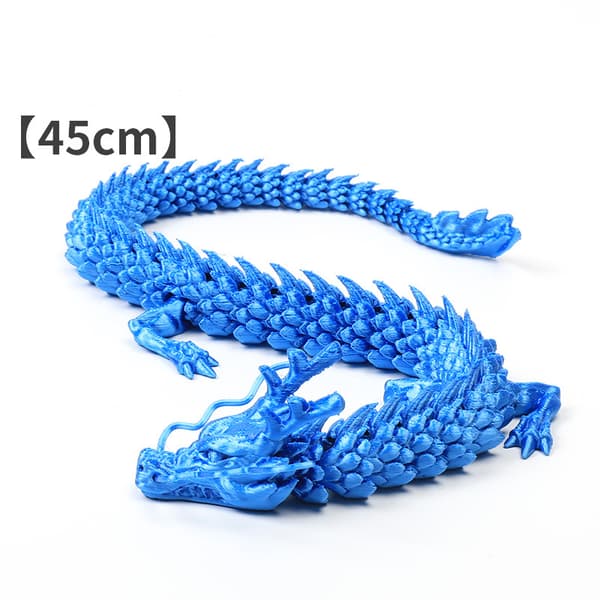 3D- printed artikulerad Dragon Fish Tank landskapsarkitekturdekoration Blue  45CM