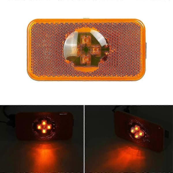 24v Bil Lastbil LED Sidemarkeringslys Gul Indikatorlampe 4 LED Til Volvo Lastbiler FM/FH