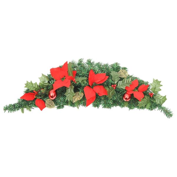 vidaXL Julebue med LED grøn 90 cm PVC green