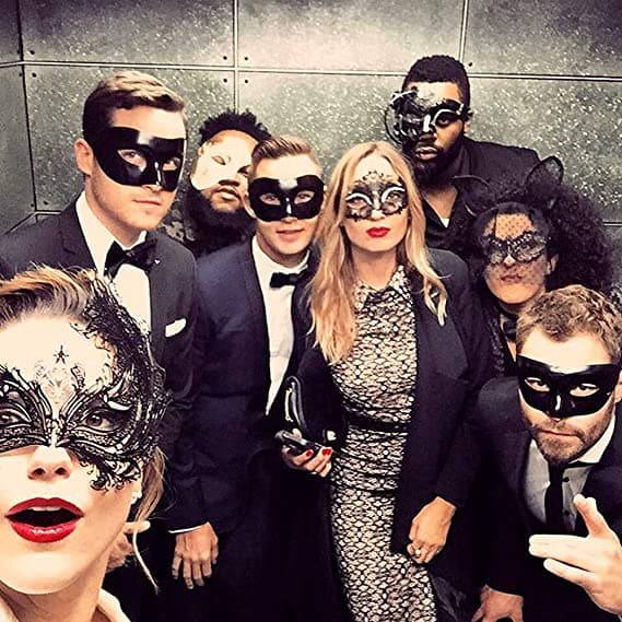 Maskerade maske til kvinder Party Aften Maske Bar Kostumer black
