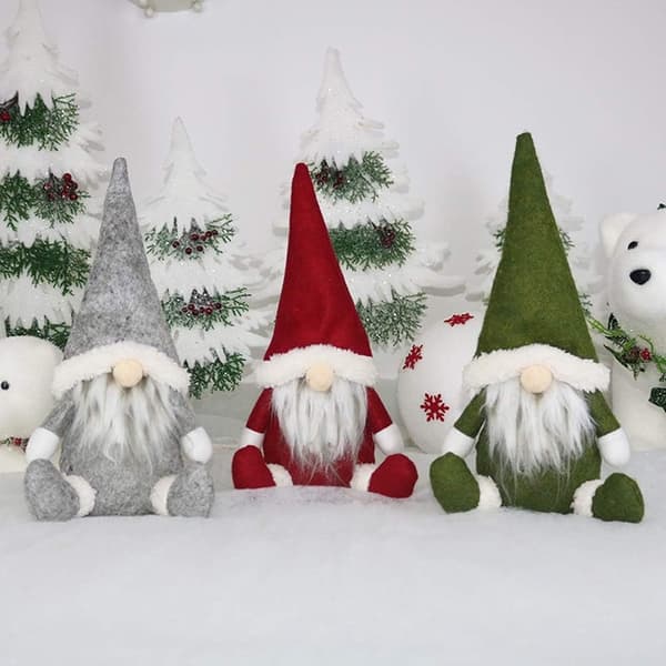Håndlavet julepynt skandinavisk julenisse figur