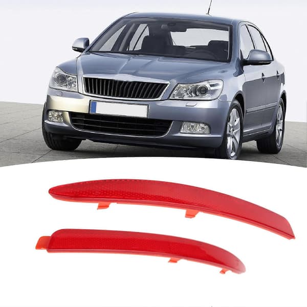 2 stk. bakre støtfangerreflektor venstre høyre 1Z0945105A erstatning for OCTAVIA 1z Facelift 2009–2012