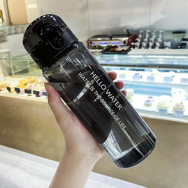 780 ml kannettava vesipullo läpinäkyvät tiiviit juomapullot Black