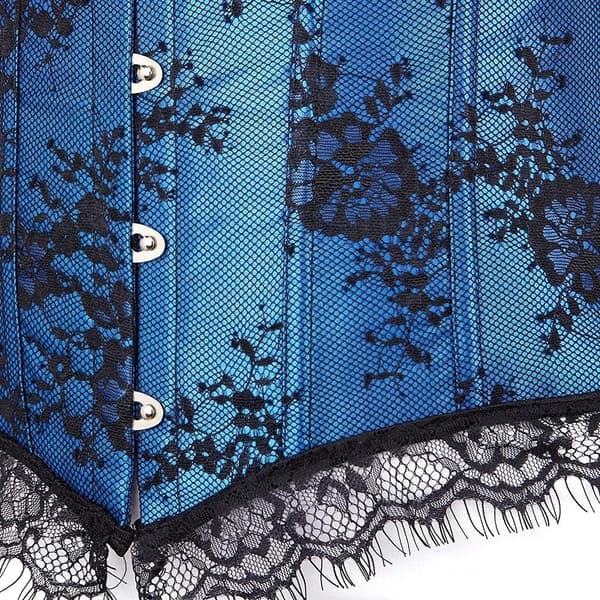Korsetter för kvinnor Overbust Bustier Top Gothic exy houlder 8127blue S