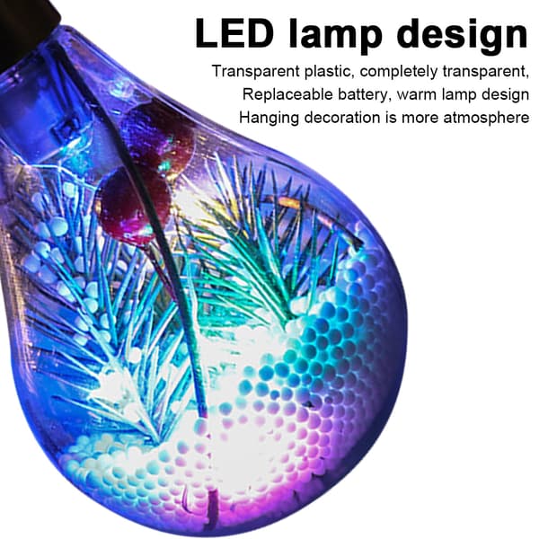 Christmas Led Transparent Julekule Juletrepynt style 1