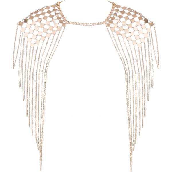 Sele Body Chain Link Epaulet Axelkedja Halsband StylE3