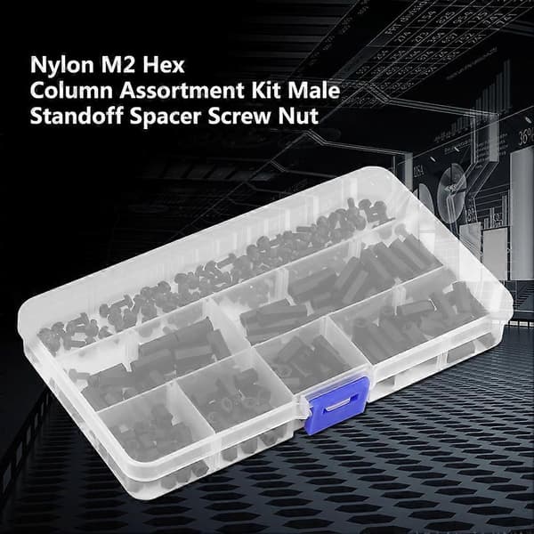250 STK Nylon M3 Afstandsstykke Skrue Sortiment Sæt Hex Søjle (M3 hun afstandsstykke B)