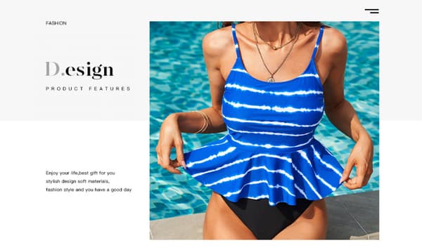 Kvinnor Falbala Bikiniset Grimma hög midja set 2 delar volang magkontroll Peplum Spaghetti StrapTankini,M