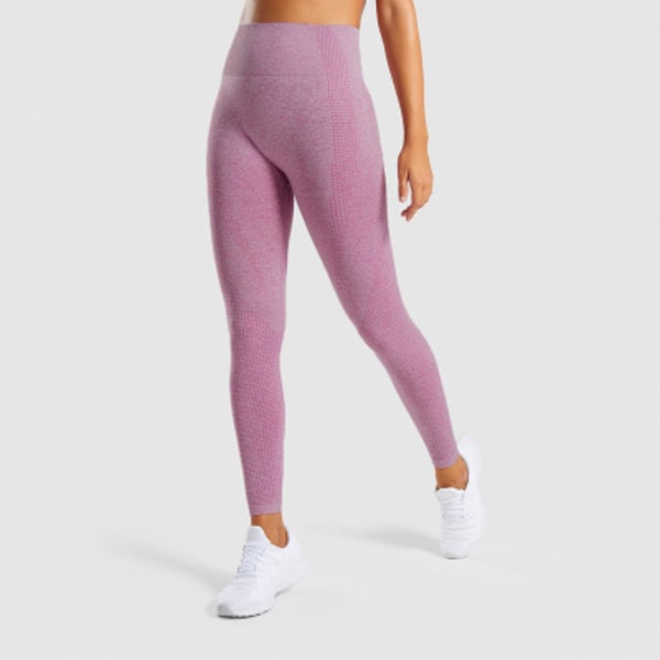 Kvinnors hög midja Yoga Leggings Löpning Sport Gym Byxor Träning wine red M