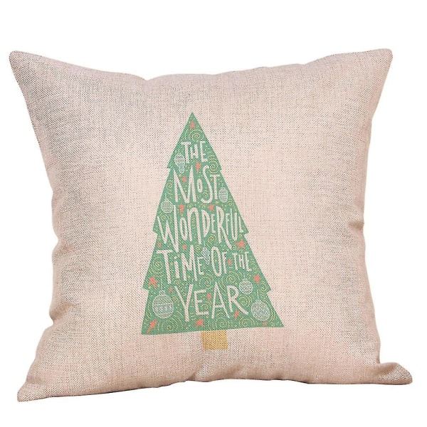 Holiday ornaments 4stk god jul putetrekk lin cover putetrekk hjem dekor case