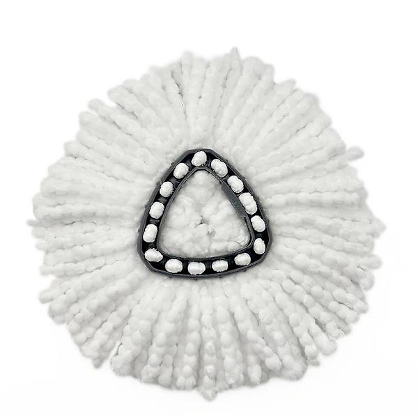 Kompatibel med ersättningshuvud för spinnmopp av o-cederfiber white 2pcs
