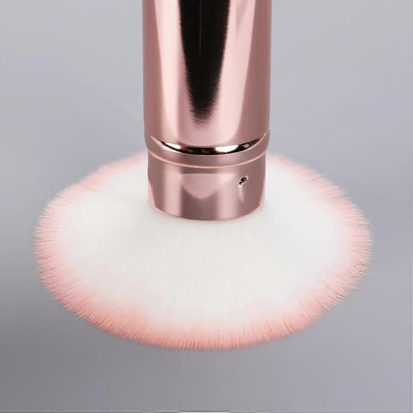 Udtrækkelig Foundation Børste, 2-pak Rejse Blush Børste Kabuki Børste Bærbar Pudder Foundation Børste med Låg til Blush, Bronzer, Buffing