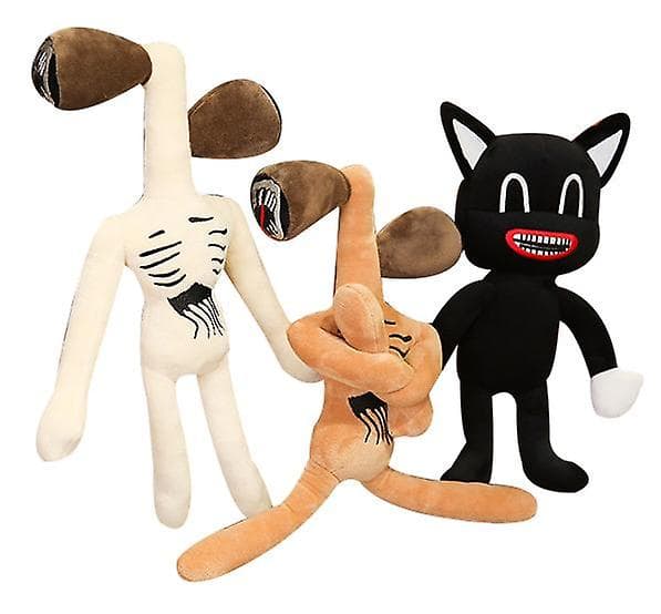 Polis Siren Head Doll Toy Double Headed Strange Black Cat black1