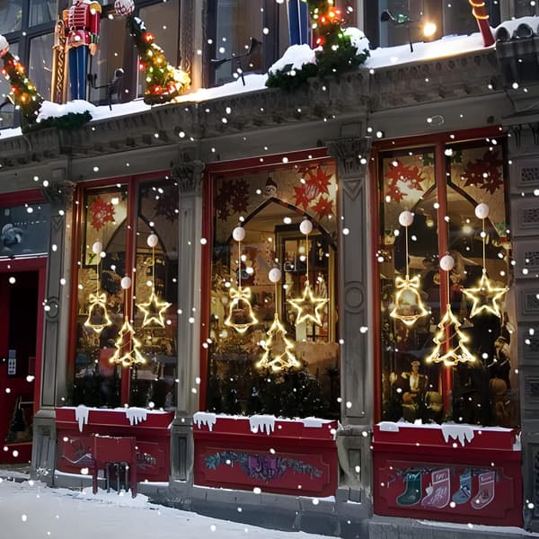 3st julfönsterbelysningsdekorationer, batteridriven julm