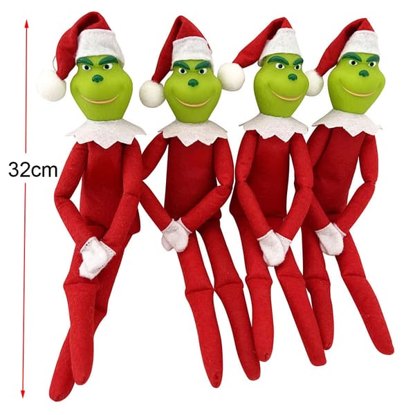 32cm Christmas Elf Doll Grinch Ornament Julhänge red