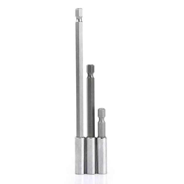Magnetisk Bitsholder Forlenger Skrutrekker Sekskant Skaft 60mm 100mm 150mm Forlengelsesbit 3 stk 1/4\"