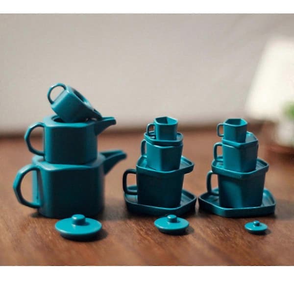 1:12/1:6 Skala Miniature Legering Tekande Med Kop Og Underkop Køkkenudstyr Til Ob11 Blyth Legetøj, grå, s