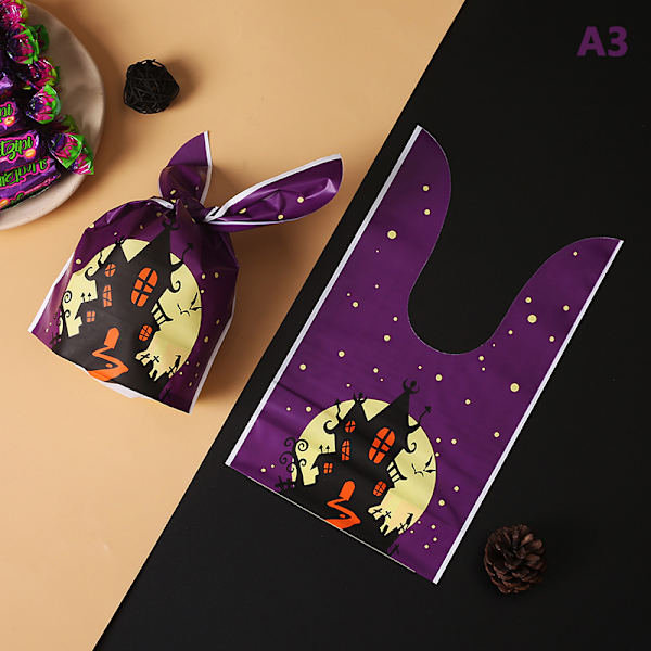 50st Halloween Godispåsar Öron Plastpåse För Barn Present Biscu A3